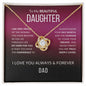 Daughter - Very Proud - Love Knot Necklace