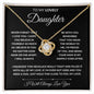 Daughter - Never Forget - Love Knot Necklace