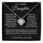 Daughter - Never Forget - Love Knot Necklace