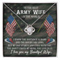 Army Wife Military - Live In My Mind - Love Knot Necklace