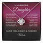 Daughter - Very Proud - Love Knot Necklace