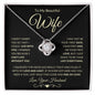 Wife - Can't Live Without You - Love Knot Necklace