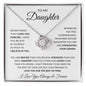 Daughter - Love You Forever - Love Knot Necklace