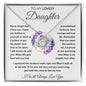 Daughter - Never Forget - Love Knot Necklace