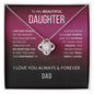 Daughter - Very Proud - Love Knot Necklace