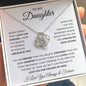 Daughter - Love You Forever - Love Knot Necklace
