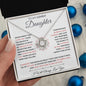 Daughter - Never Forget - Love Knot Necklace