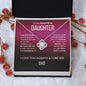 Daughter - Very Proud - Love Knot Necklace