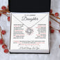 Daughter - Never Forget - Love Knot Necklace