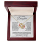 Daughter - Never Forget - Love Knot Necklace