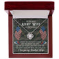 Army Wife Military - Live In My Mind - Love Knot Necklace