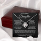 Daughter - Never Forget - Love Knot Necklace