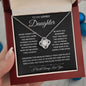 Daughter - Never Forget - Love Knot Necklace