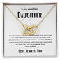 Daughter - Three Things - Interlocking Heart Necklace
