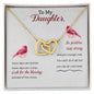 Daughter - Blessing - Interlocking Hearts Necklace