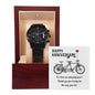 Husband - Happy Anniversary - Black Chronograph Watch