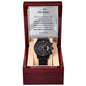 To My Airman - Military - Black Chronograph Watch