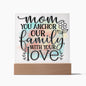 Mom - Anchor with Love - Square Acrylic Plaque