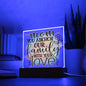 Mom - Anchor with Love - Square Acrylic Plaque