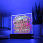 Mom - Between Mother & Daughter - Square Acrylic Plaque