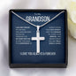 Grandson - Very Proud - Cross Chain Necklace