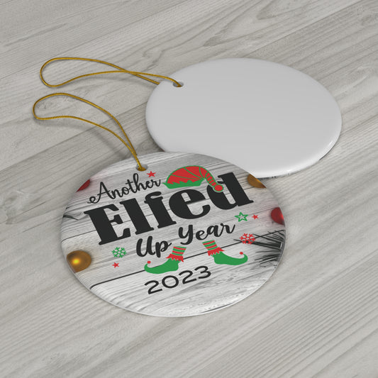 Elfed Up Year Ornament