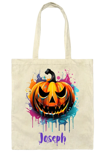 Personalized Pumpkin Drip Treat Bag