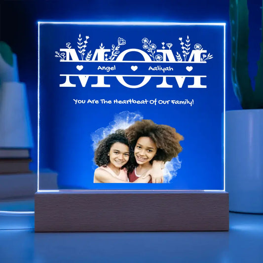 Personalized Floral Mom Acrylic Plaque