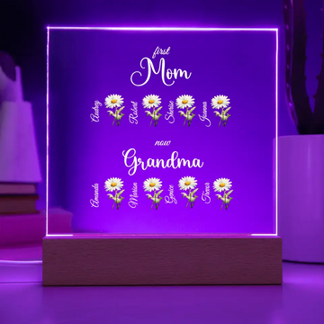 Grandma - Personalized Name & Birth Flower Acrylic