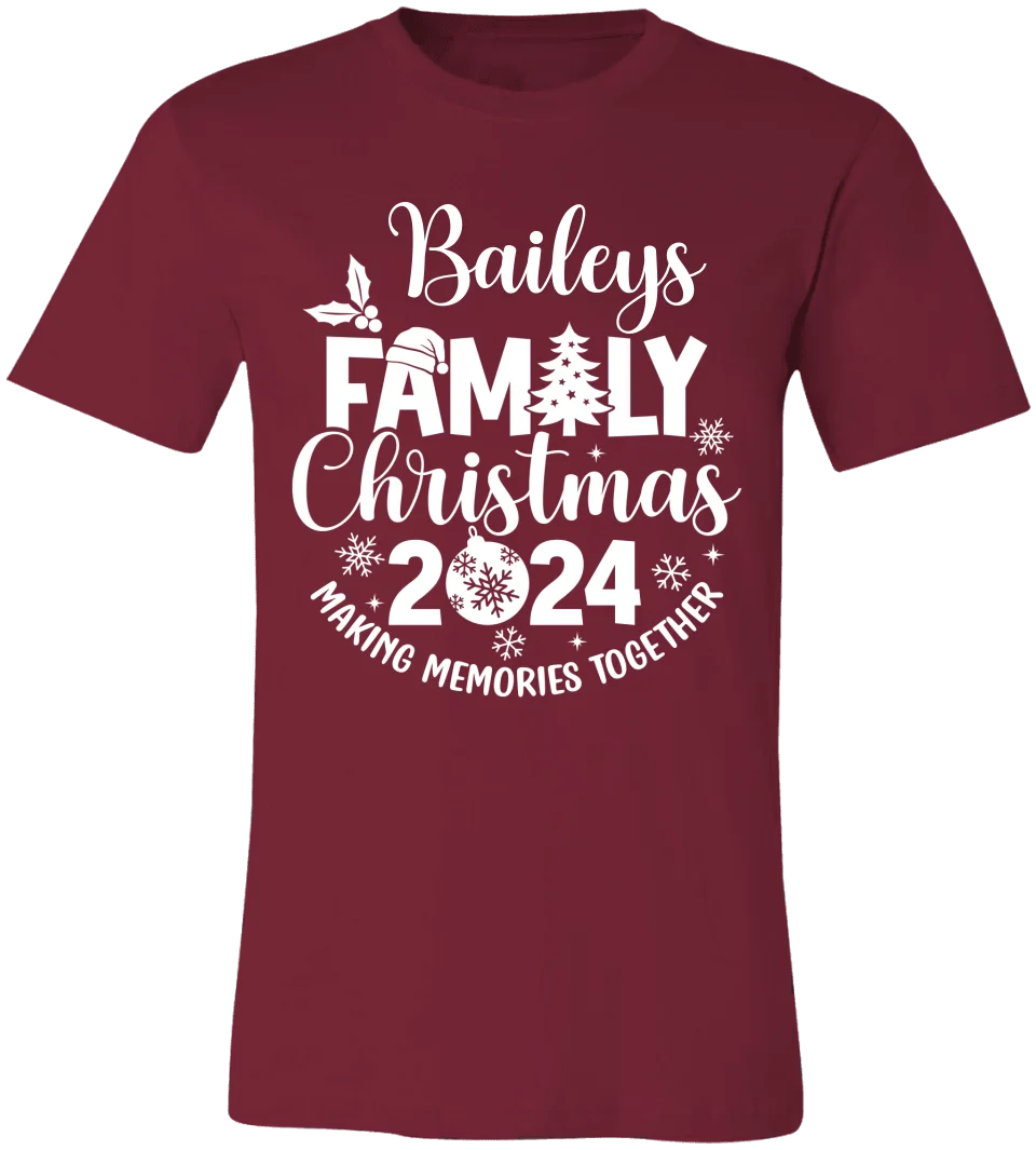 Personalized 2024 Christmas Memories 3 BC Tee