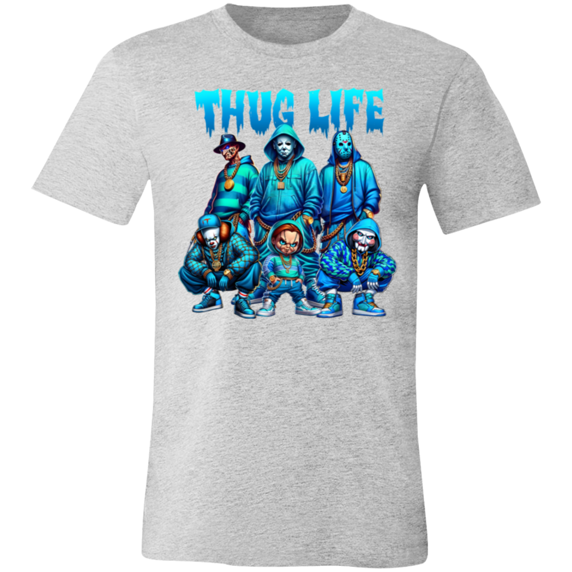 Thug Life Blue Unisex BC Tee