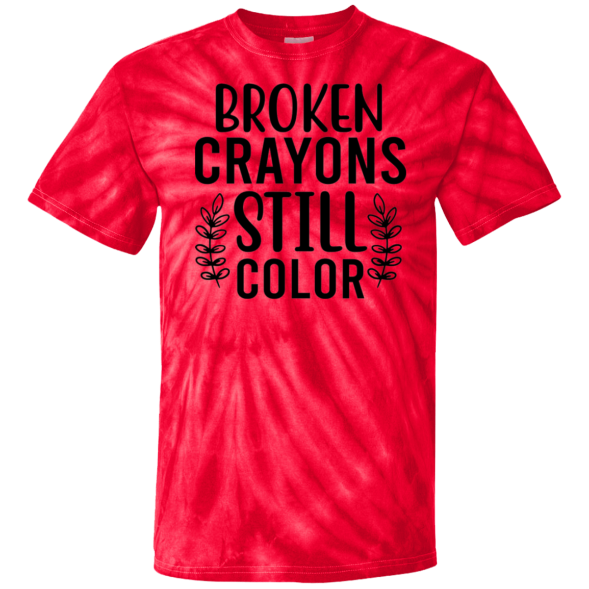 Broken Crayons Cotton Tie Dye T-Shirt