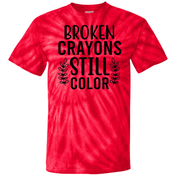 Broken Crayons Cotton Tie Dye T-Shirt