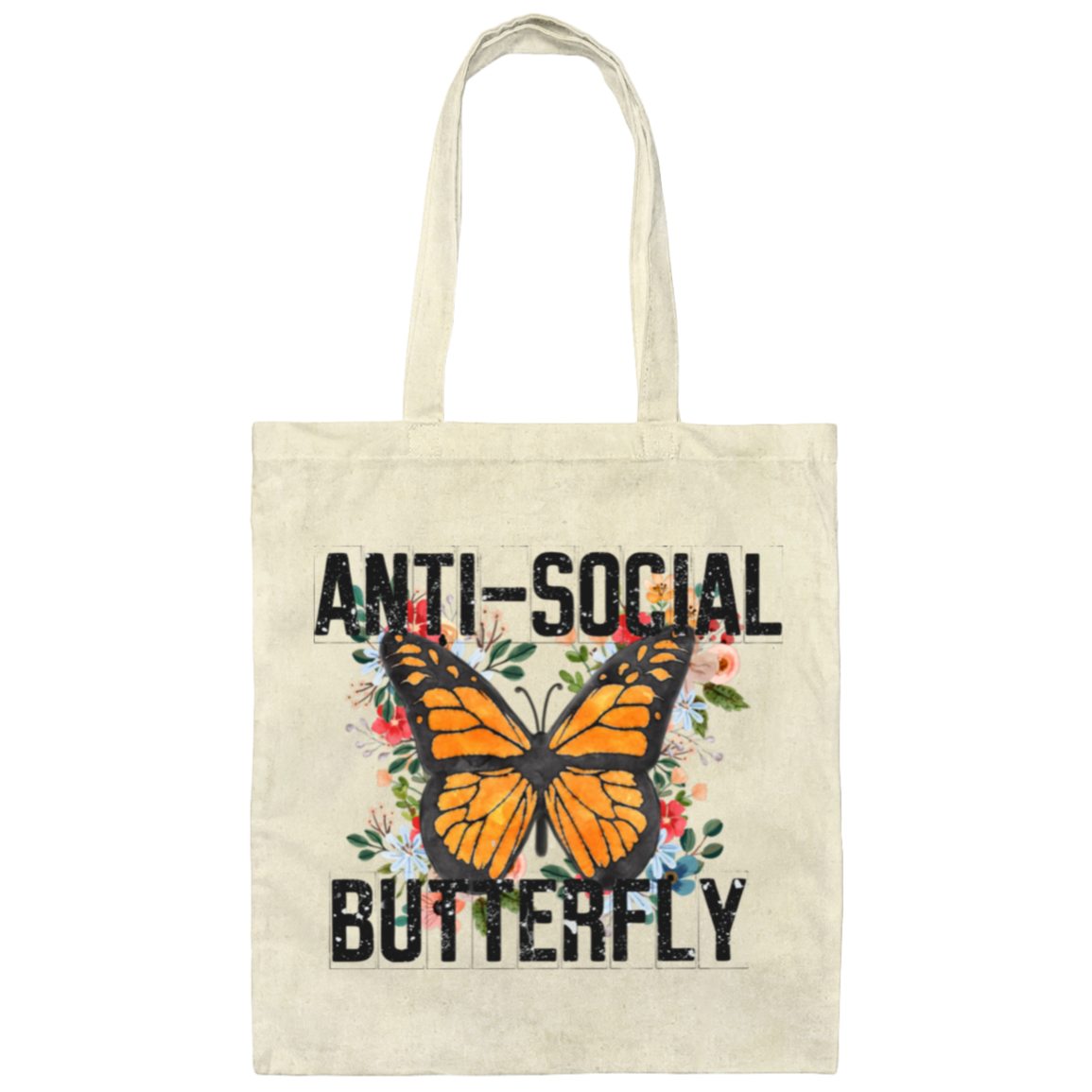 Anti Social Canvas Tote Bag