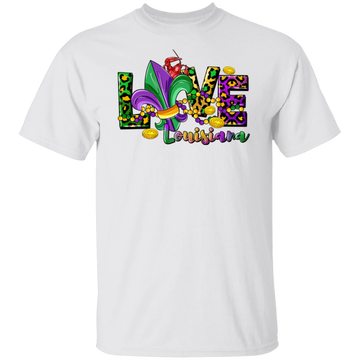 Mardi Gras Love Louisiana Unisex Tee