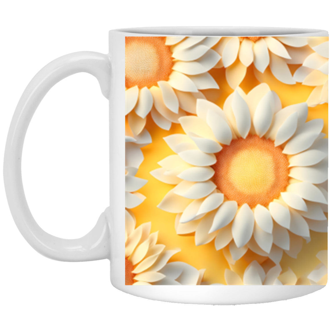Sunflower 11 oz. White Mug