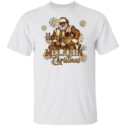 Melanin Christmas Santa Unisex Tee