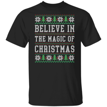 Believe In Magic Ugly Christmas Unisex Tee