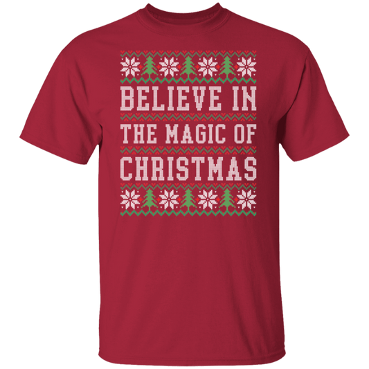 Believe In Magic Ugly Christmas Unisex Tee