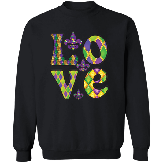 Mardi Gras Love Unisex Sweatshirt