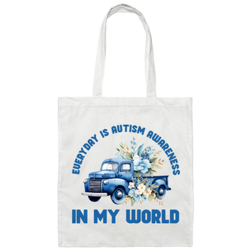 Autism Everyday Canvas Tote Bag