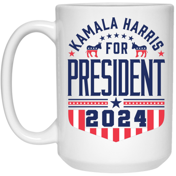 Harris for President 15oz White Mug