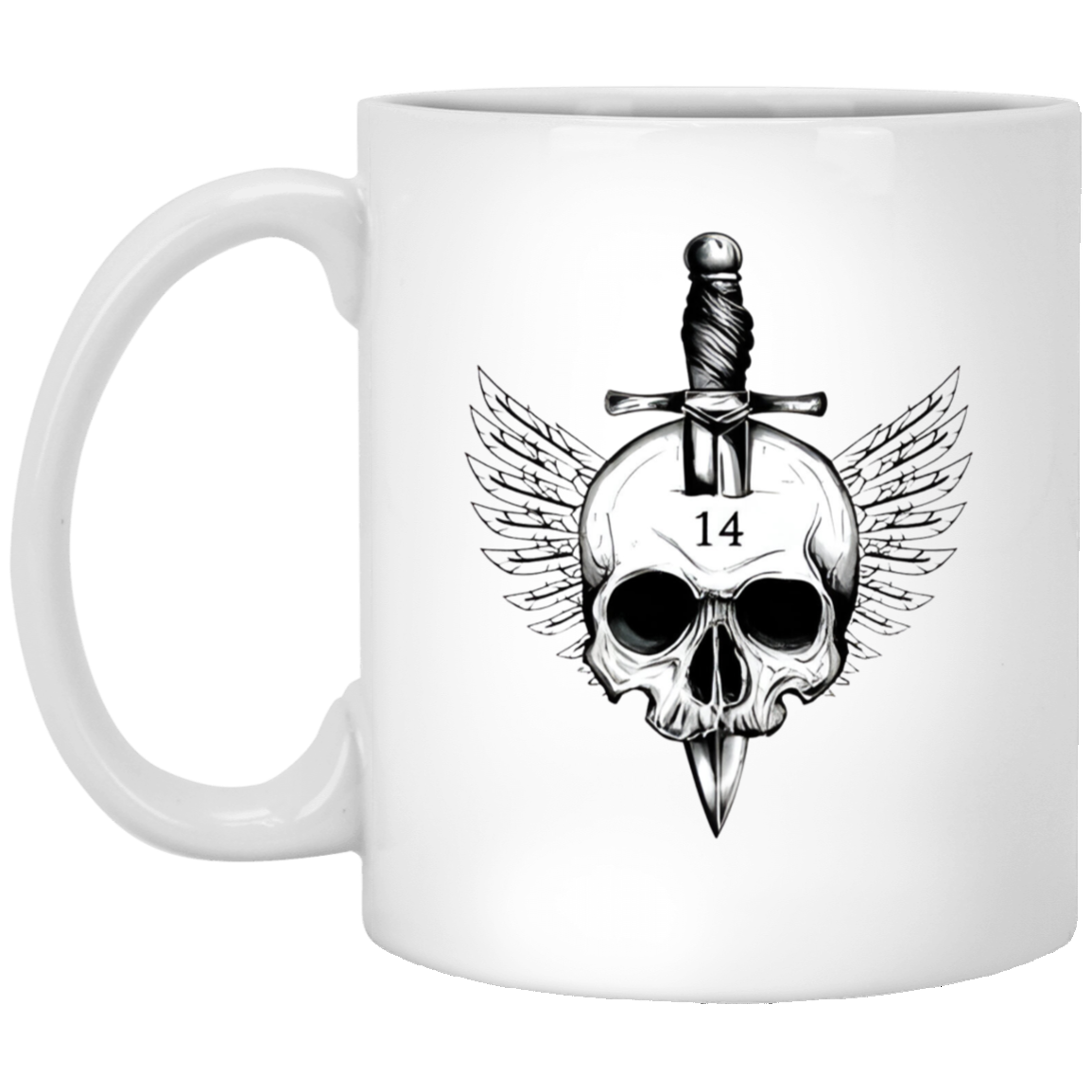 4/1 Skull 11oz White Mug