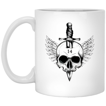 4/1 Skull 11oz White Mug