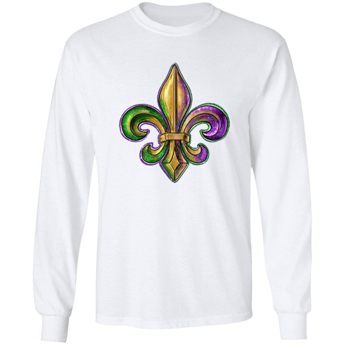 Mardi Gras Fleur De Lis Unisex Long Sleeve Tee