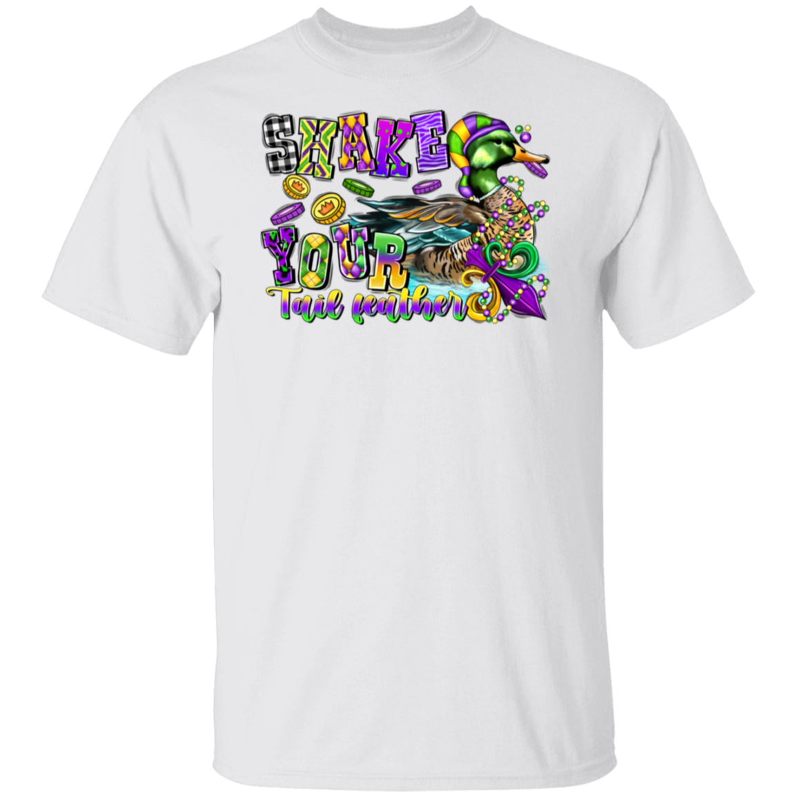 Mardi Gras Tail Feather Unisex Tee