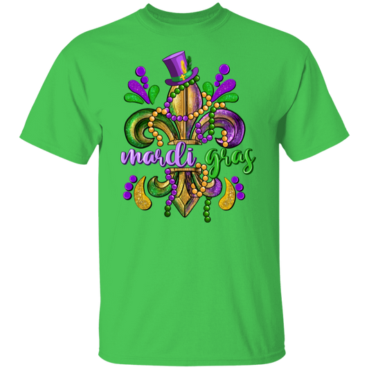 Mardi Gras Fleur Beads Unisex Tee