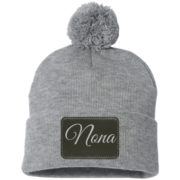 Nona Pom Pom Knit Cap - Patch