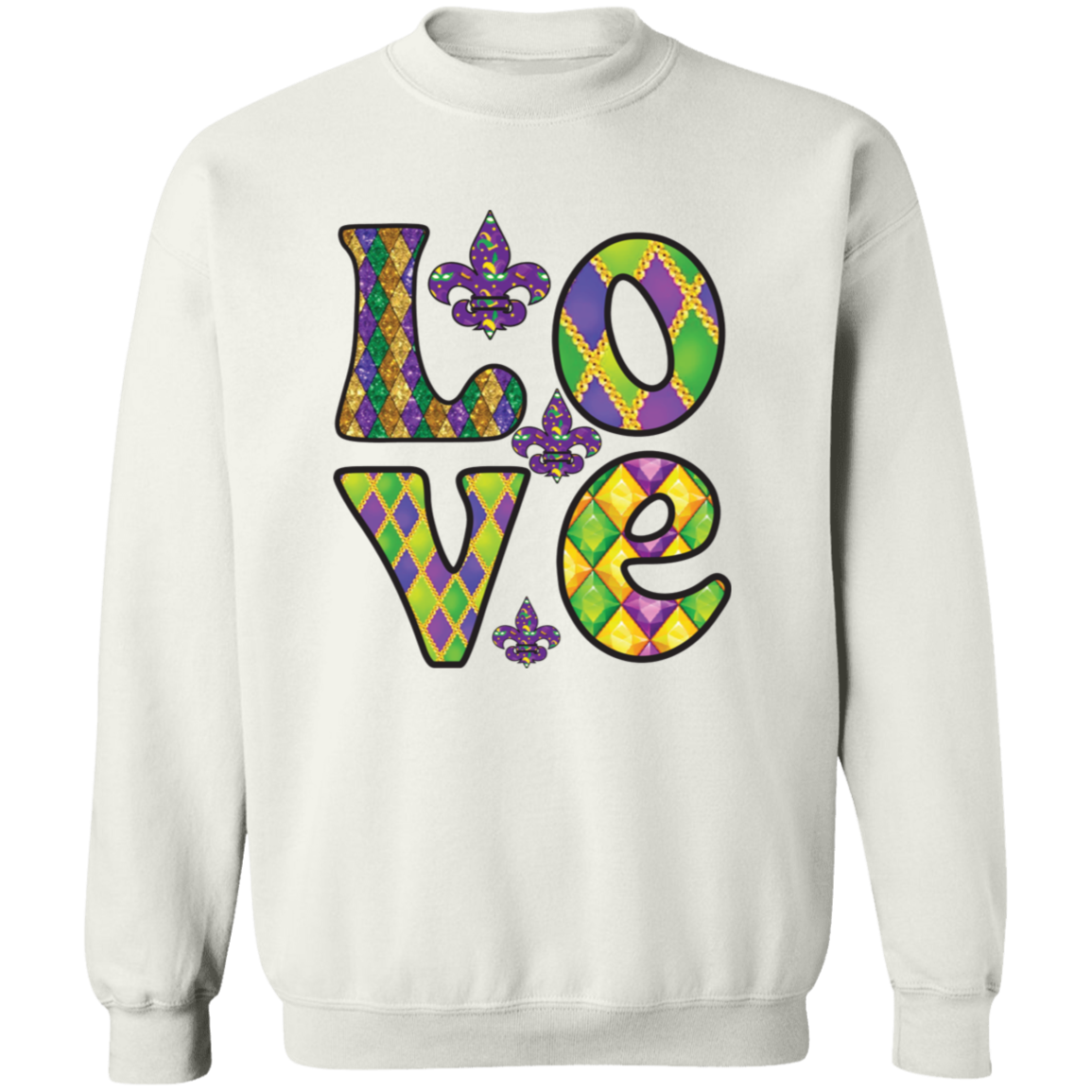 Mardi Gras Love Unisex Sweatshirt