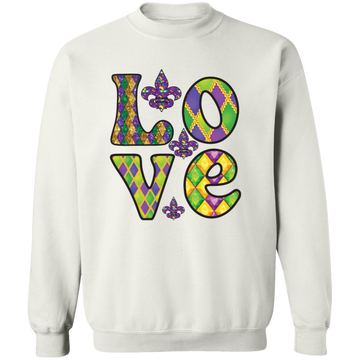 Mardi Gras Love Unisex Sweatshirt